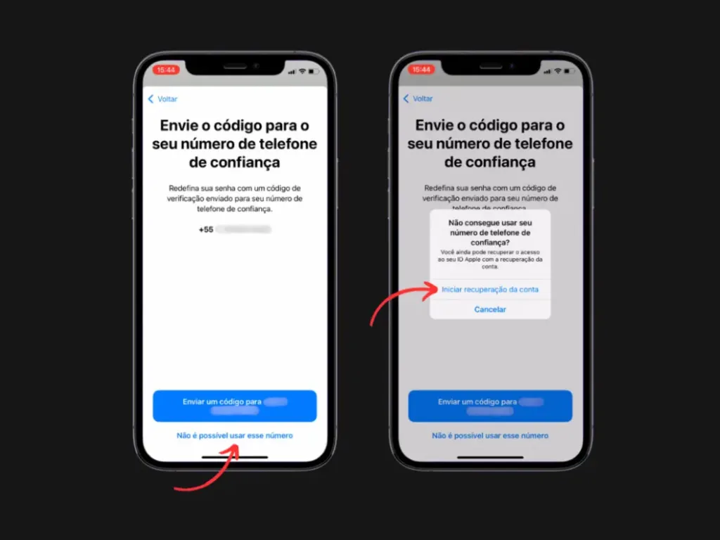 icloud telefone de confiança